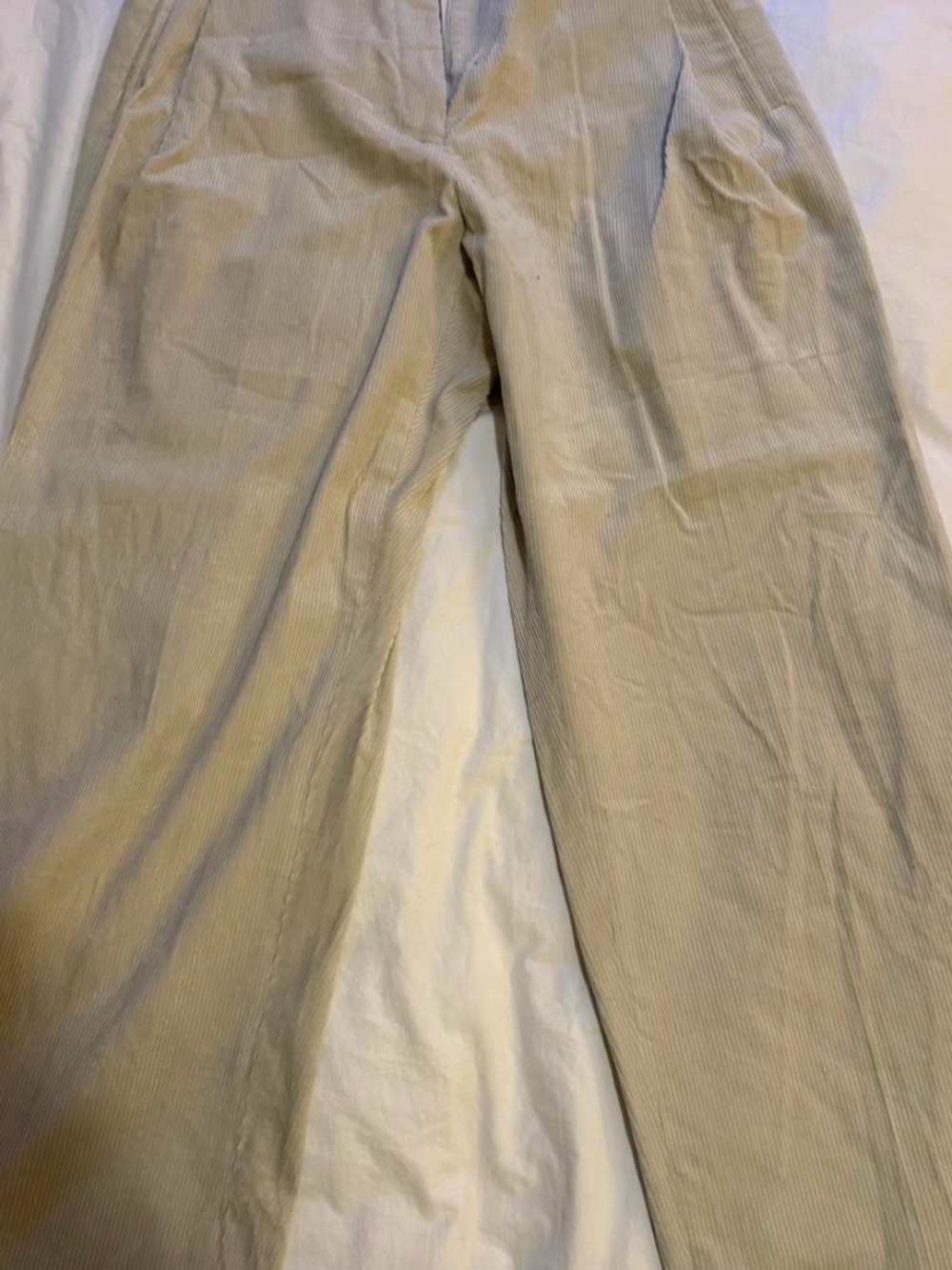 ME+EM Clever Cord Wide Barrel Leg Corduroy Pants Trousers Winter Cream 8